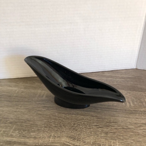 Vtg Beauceware Pottery MCM Black Ceramic Planter - Picture 4 of 14